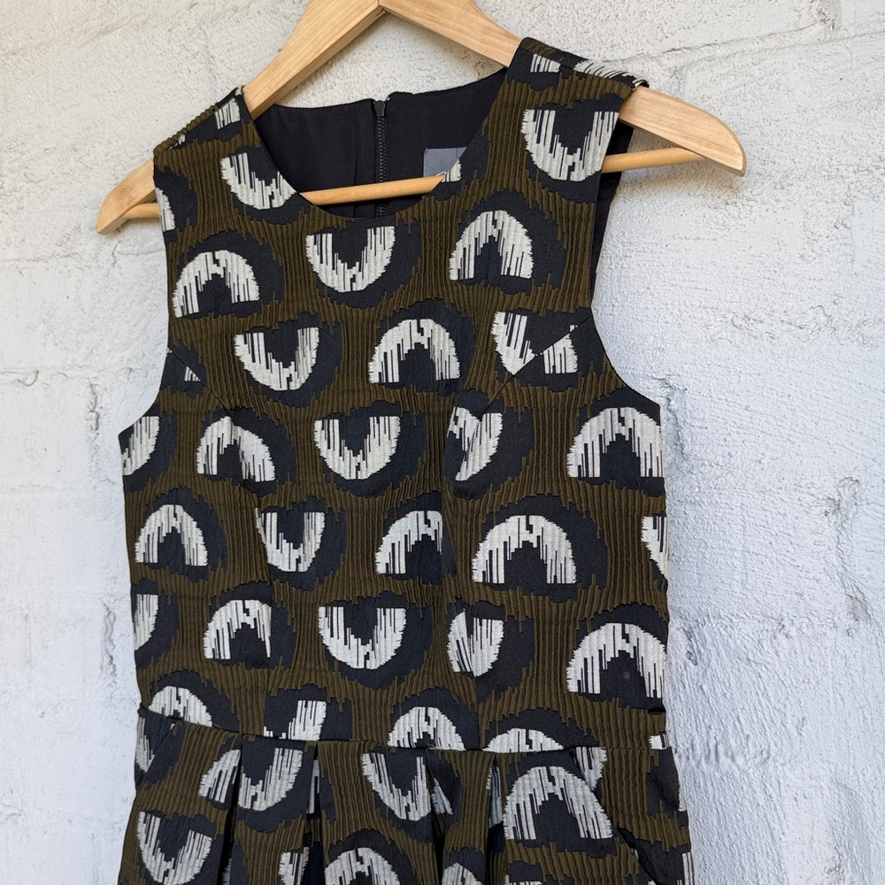 Anthropologie Hunter Dixon by Hunter Bell Adete Structured Jacquard Dress Size 4 - Picture 6 of 13